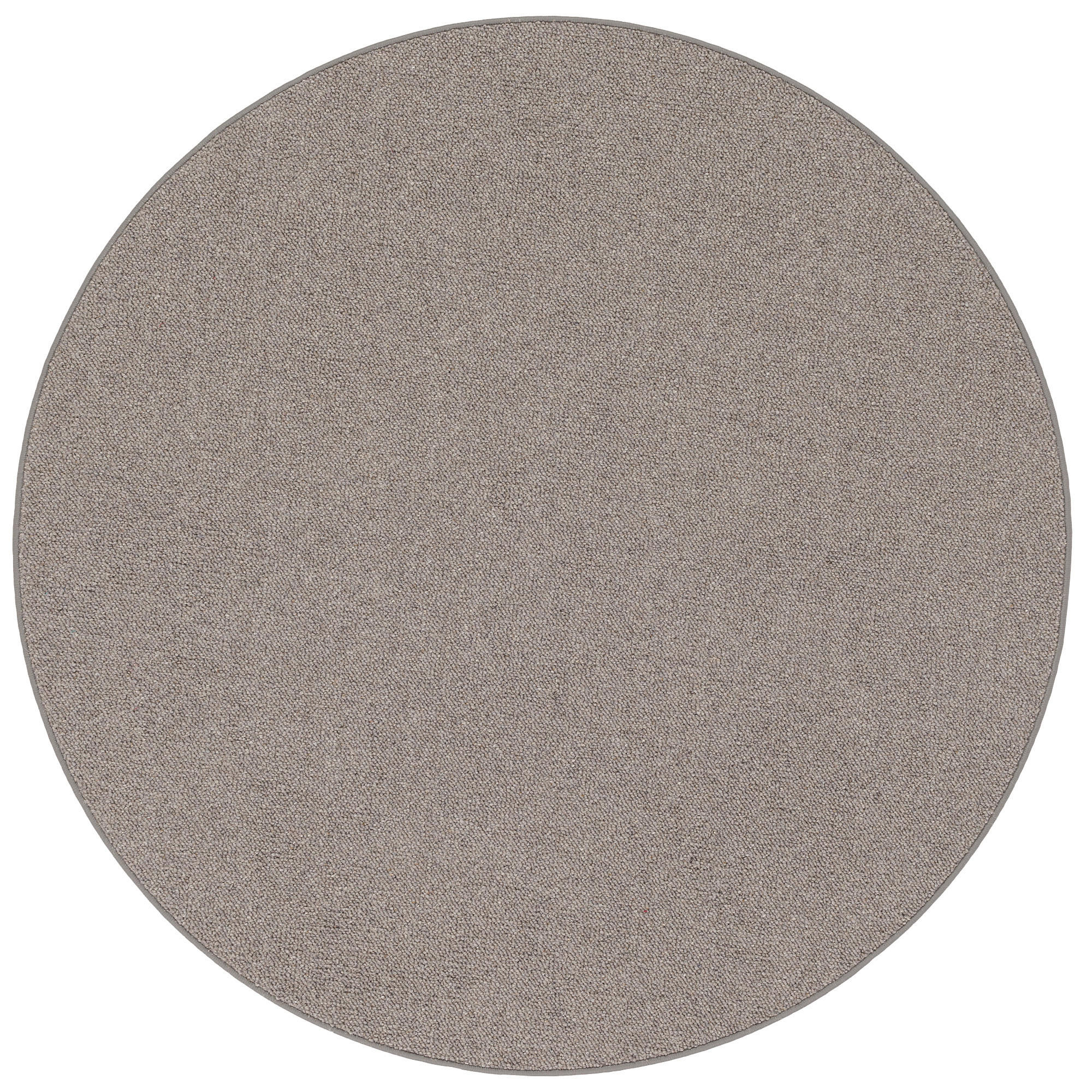 NATUR TEPPICH WOLLE BERBER RUND - Anthrazit, Textil (100/100cm) - Snapstyle
