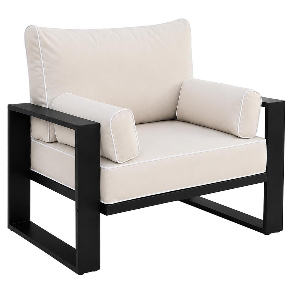 LOUNGESESSEL Verdino mit Metallrahmen beige - Beige, Metall (94/90/87cm) - Beautysofa