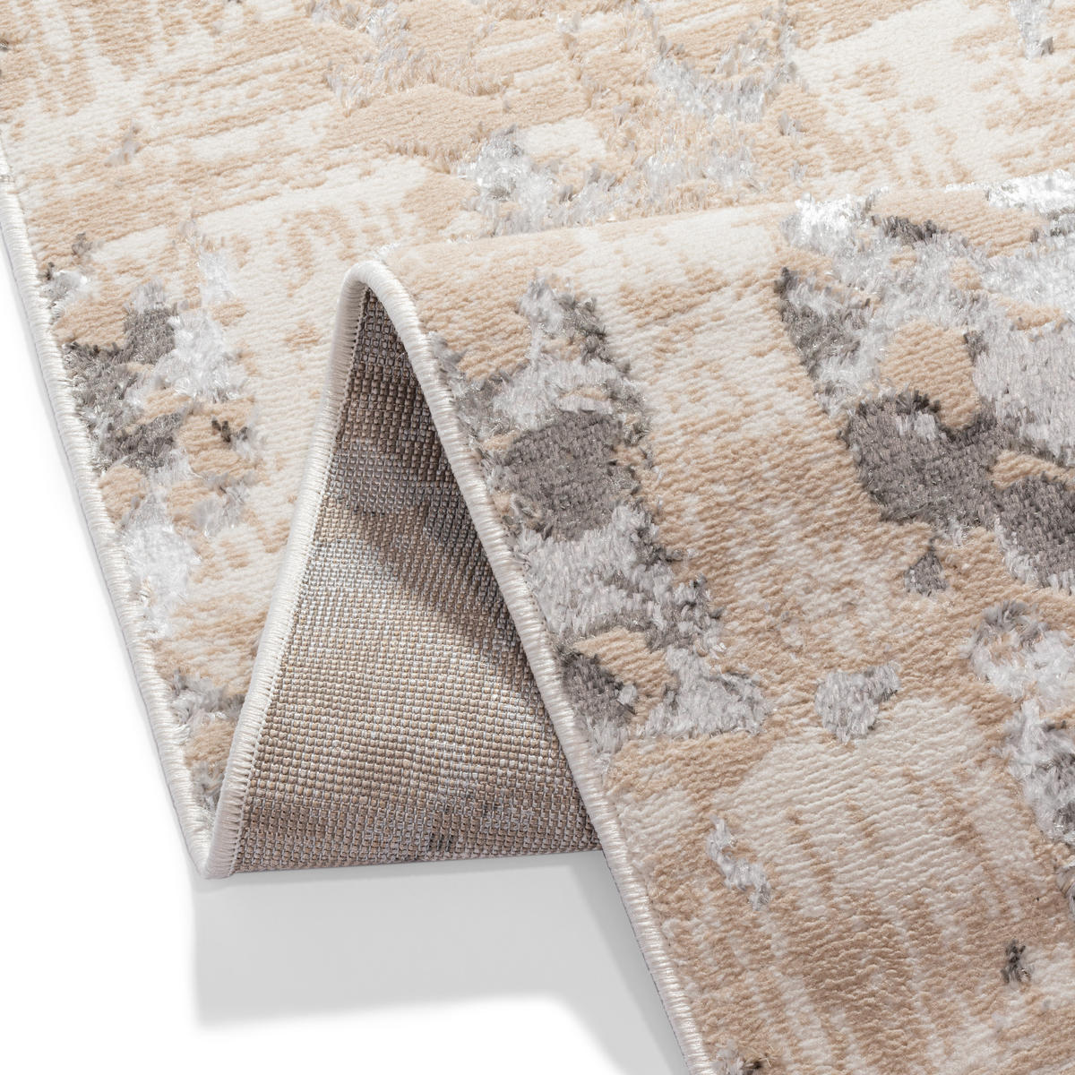 TEPPICHLÄUFER CRYSTAL beige abstrakt 120/250 cm - Beige, Textil (120/250cm) - Tapiso
