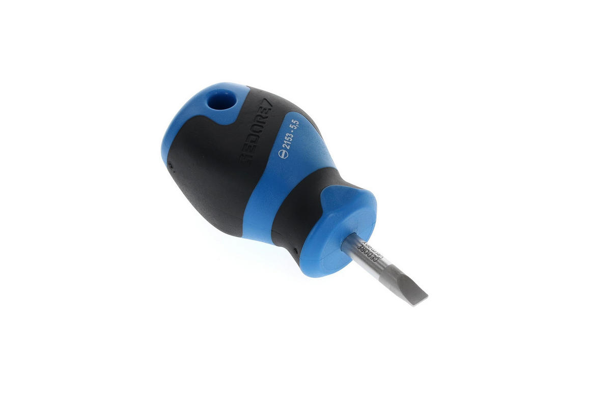 2153 5,5 SCHRAUBENDREHER, KURZE FORM, SCHLITZ 5,5 MM - Multicolor, Kunststoff/Metall (8/20cm) - Gedore