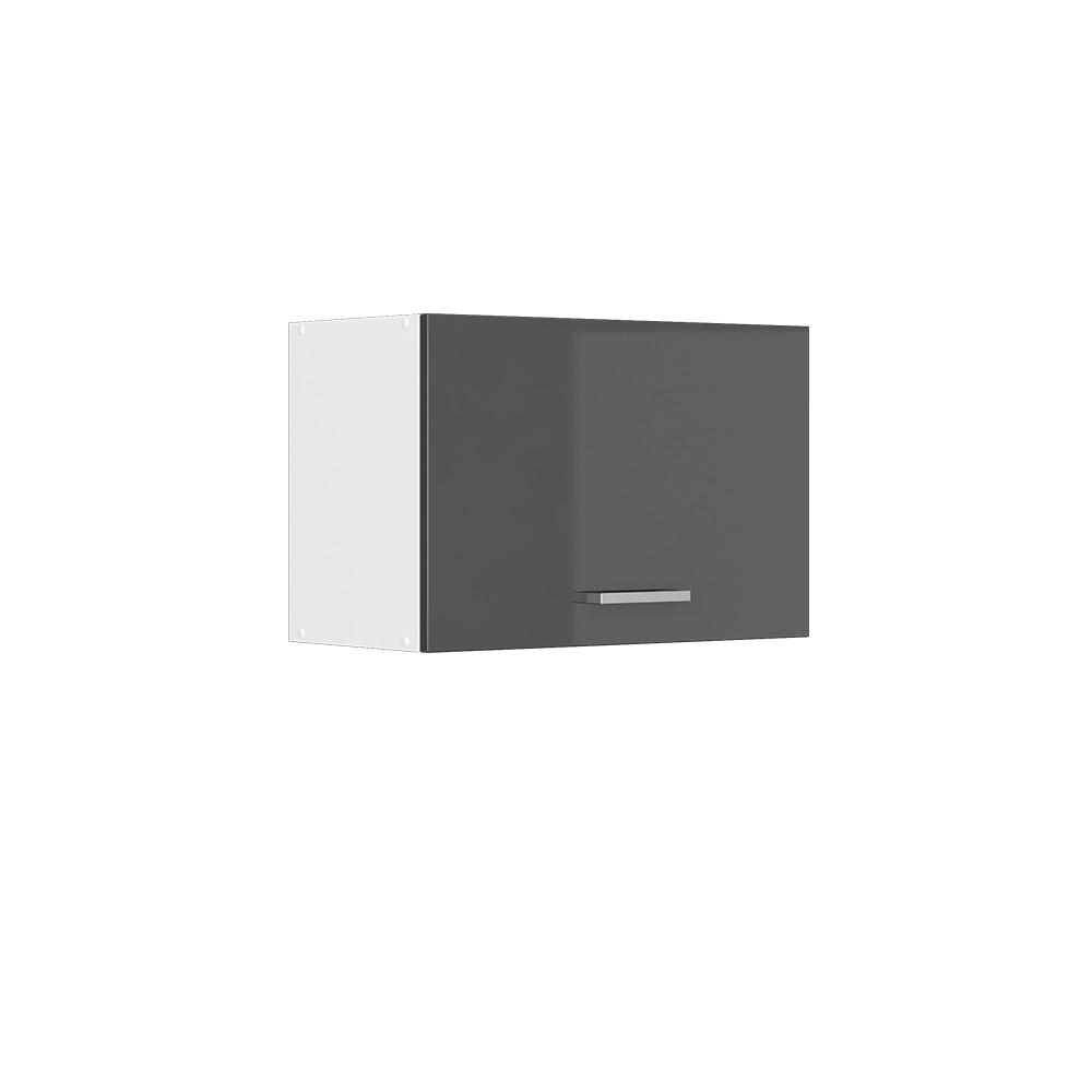 HÄNGESCHRANK R-Line Anthrazit Hochglanz 60 cm Flach - Schwarz Hochglanz/Anthrazit, Holzwerkstoff (60/40/31cm) - Vicco