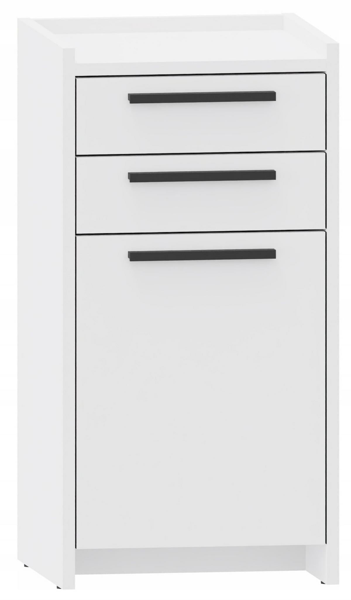 KOMMODE ALTIVO 1D2SN Weiß 36/35,6/70,4 cm - Weiß, Holzwerkstoff (36/70.4/35.6cm) - Matkam Möbel