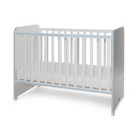 BABYBETT Sweet Dream 120 x 60 cm blau 120 x 60 cm, 2 Ebenen, Schlupfsprossen, Melamin, ohne Matratze - Blau, Holzwerkstoff (60/120cm) - Lorelli