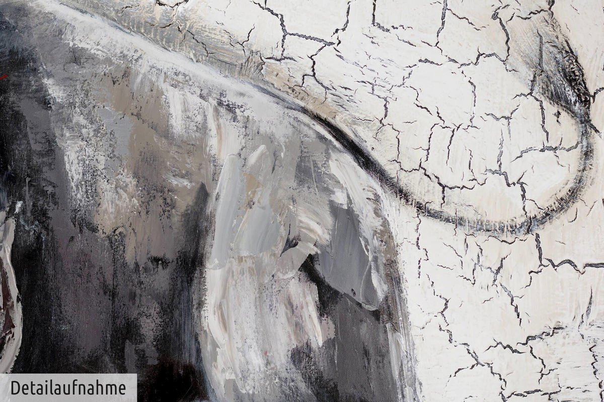 ACRYLBILD HANDGEMALT 120/80 cm - Grau, Holz/Textil (120/80cm) - KUNSTLOFT