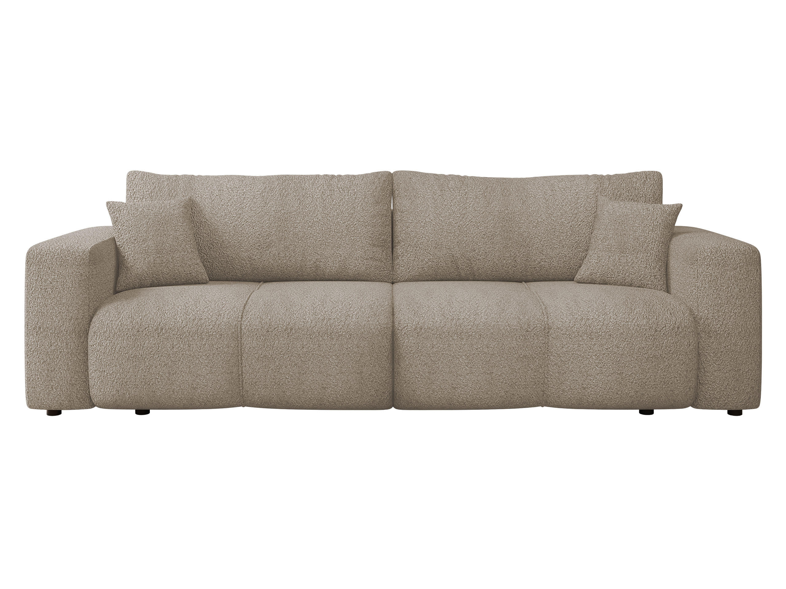 SCHLAFSOFA Furyn Boucle - Schwarz/Braun, Holzwerkstoff/Kunststoff (248/82/92cm) - MIRJAN24