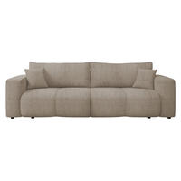 SCHLAFSOFA Furyn Boucle - Schwarz/Braun, Holzwerkstoff/Kunststoff (248/82/92cm) - MIRJAN24