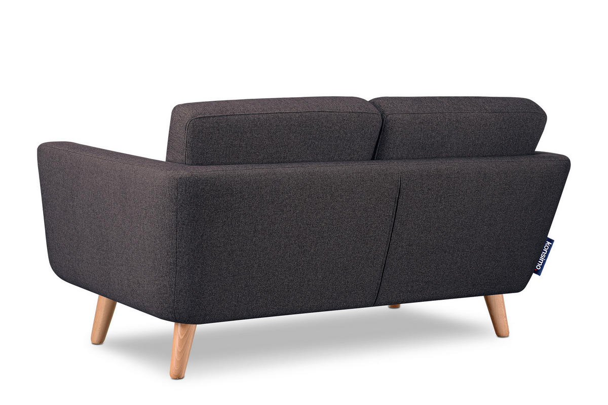 2-SITZER-SOFA TAGIO II mit Armlehnen, Graubraun/Braun - Braun/Grau, Textil (88/80/153cm) - KONSIMO®