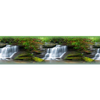 SELBSTKLEBENDE Tapetenbordüre Wasserfall 500 x 14 cm - Grün, Papier (500/14cm) - Sanders & Sanders