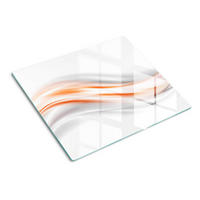 GLASPLATTE 60x52 cm Abstrakte Wellen - Orange, Glas (60/0.4/52cm) - TULUP
