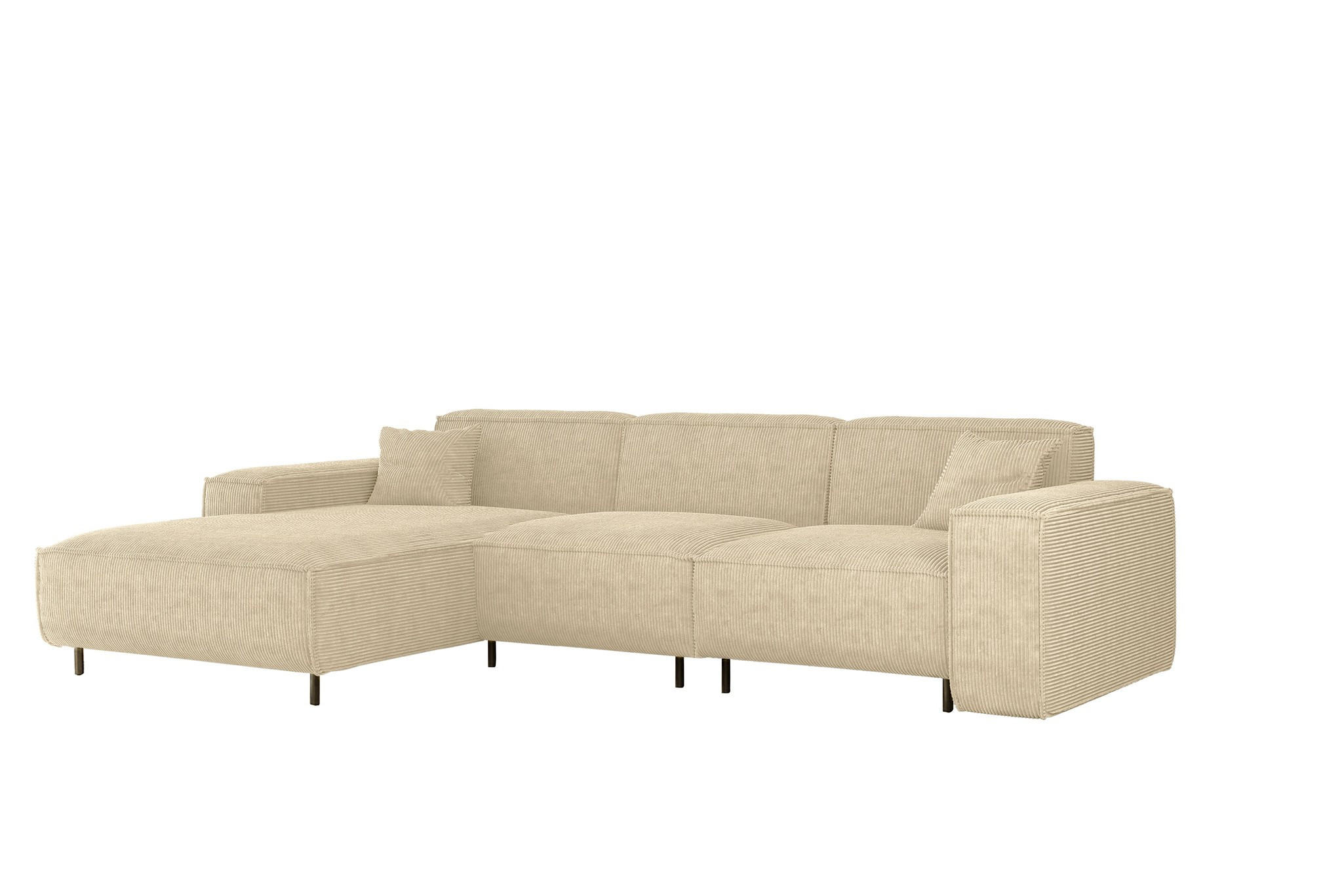 ECKSOFA Gloria In Scala - Creme, Holzwerkstoff/Textil (165/266cm) - Fun Möbel