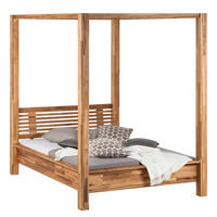 HIMMELBETT - Massivholz - Eichefarben, Holz (180/200cm) - home24