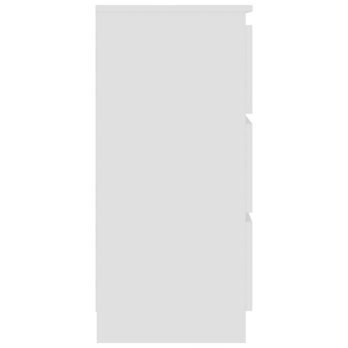 SIDEBOARD mit 3 Schubladen 60/35/76 cm aus Holzwerkstoff Weiß - Weiß, Holz (60/76/35cm) - vidaXL