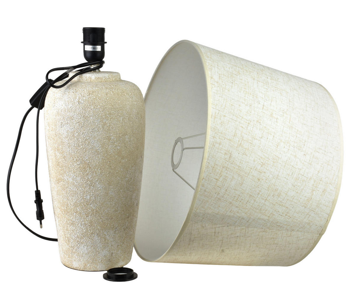 TISCHLAMPE Leti Beige 17/39/63 cm Keramik - Beige, Keramik (17/39/63cm) - Mondex