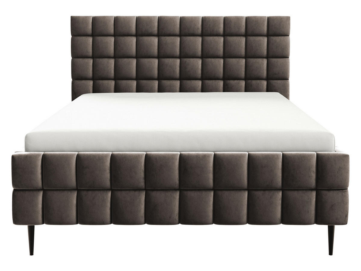 POLSTERBETT Ardea Leg - Schwarz/Braun, Holz/Textil (140/200cm) - MIRJAN24
