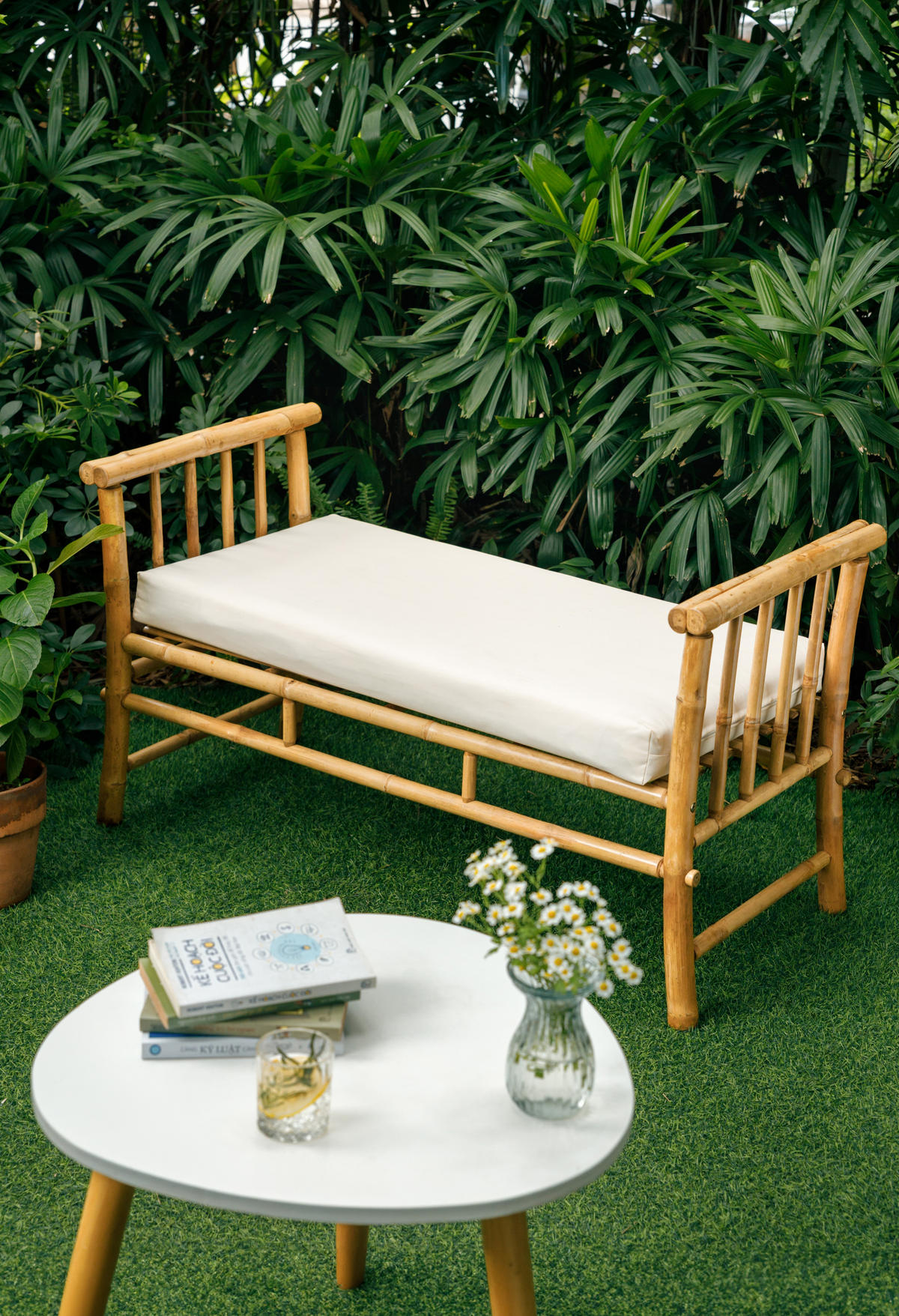 SITZBANK Holz Beige - Beige, Holz (120/64.6/56cm) - Nordlys