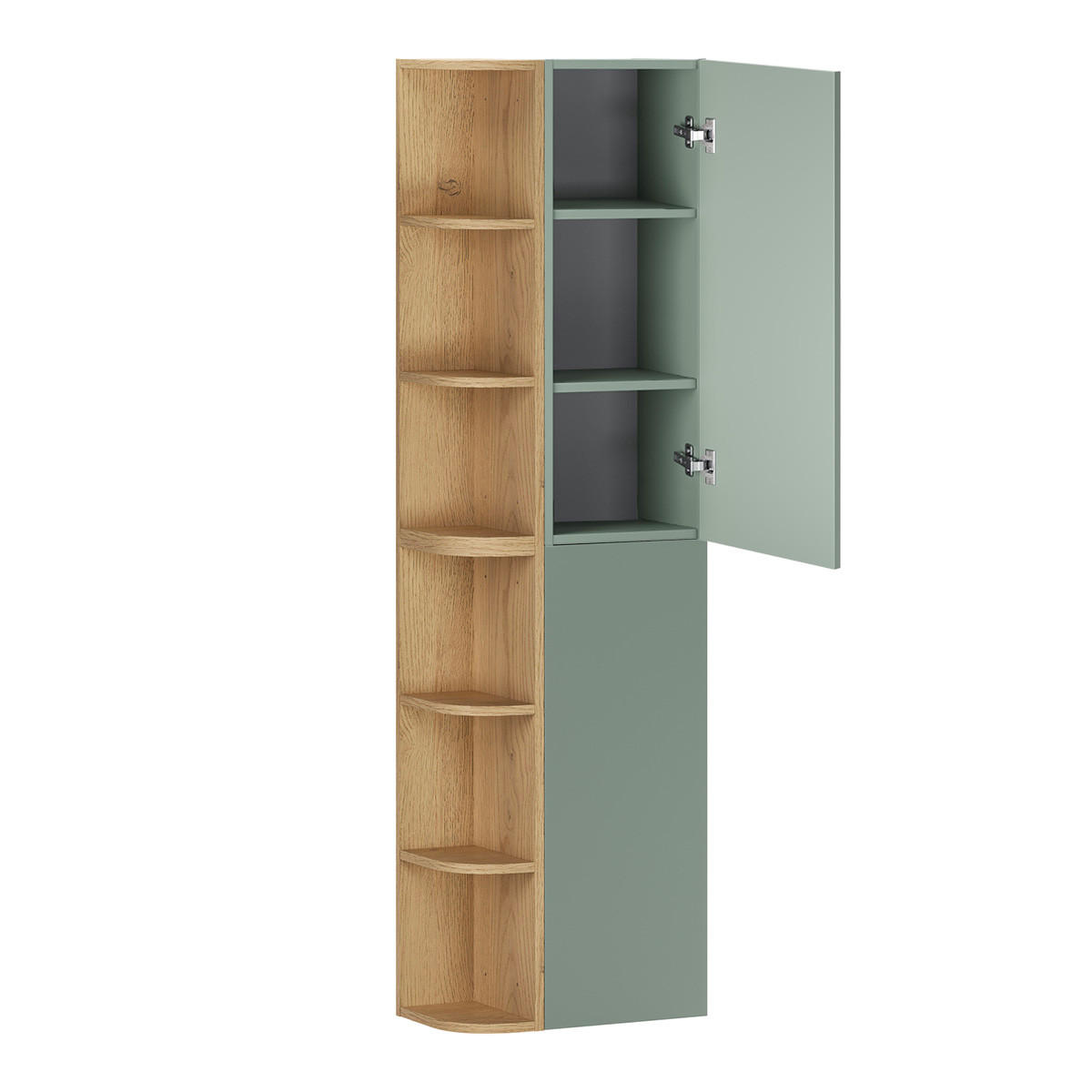 ZÁVĚSNÝ SLOUPEK Oria Zelená - zelená barva, kompozitní dřevo (45/160/26.6cm) - Petits-meubles