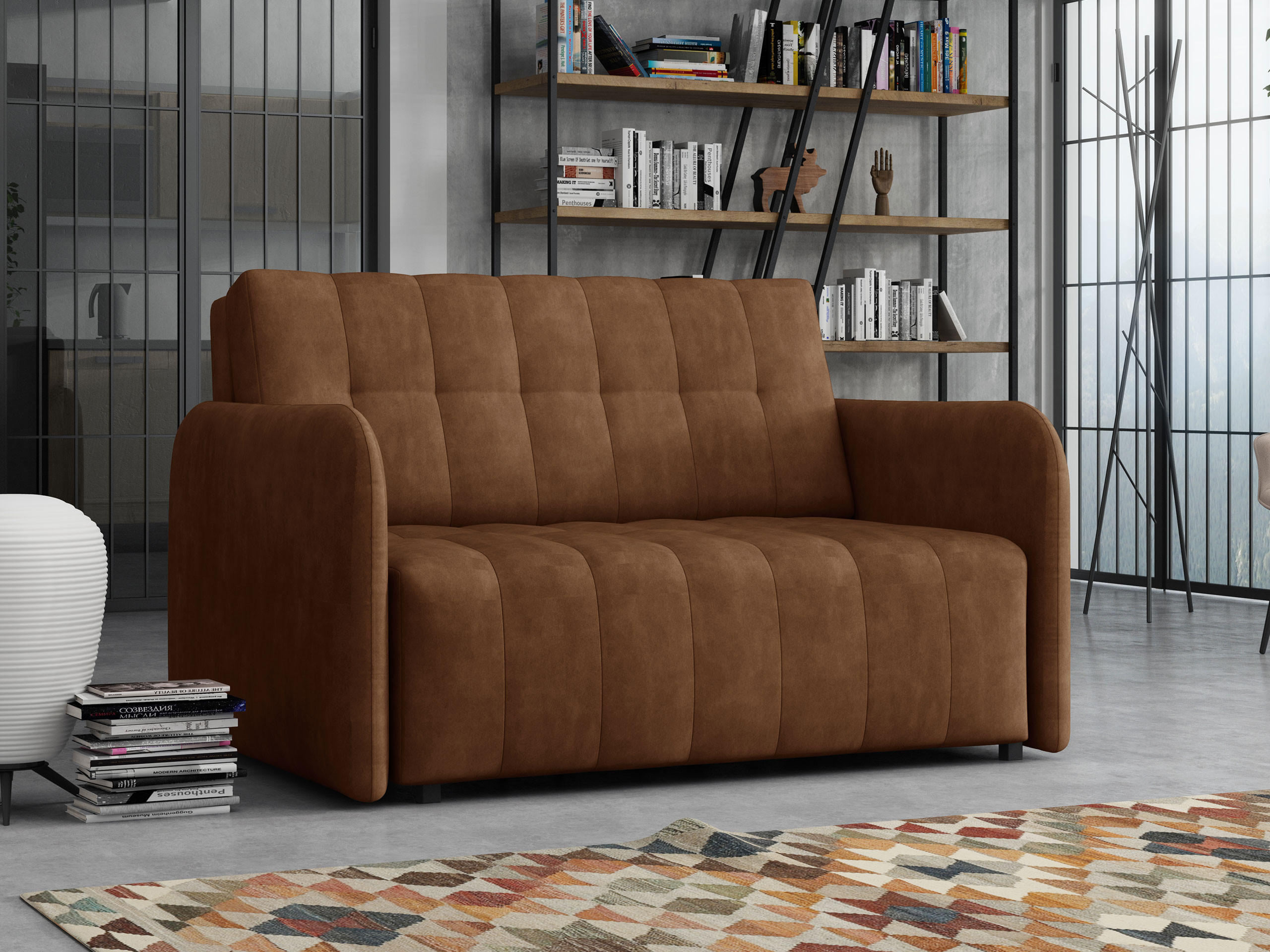 SCHLAFSOFA Viva Grand II - Schwarz/Braun, Holz/Kunststoff (125/85/95cm) - MIRJAN24