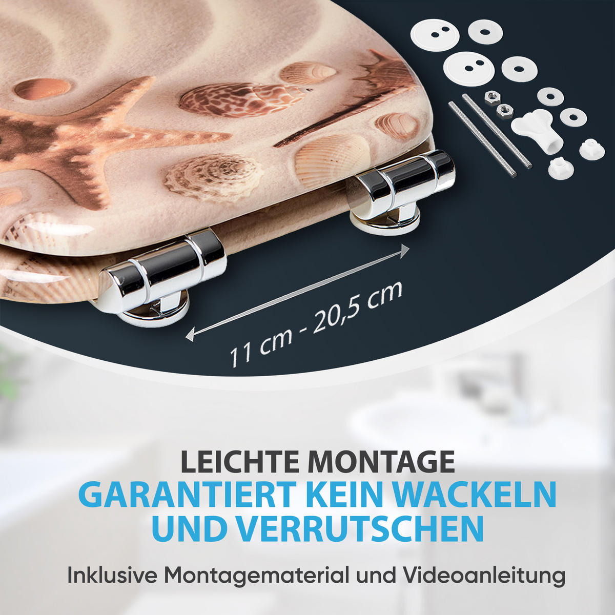 WC-SITZ mit Absenkautomatik Sanibel - Braun, Holzwerkstoff (38/6/47cm) - Sanilo