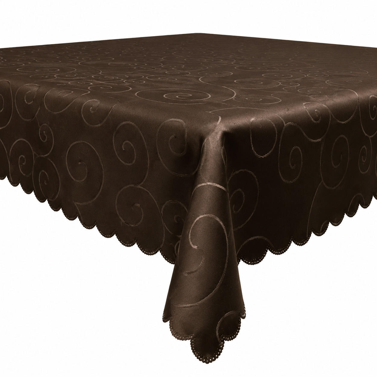 TISCHDECKE 130/300 cm Ornamente Dunkelbraun - Dunkelbraun, Textil (130/300cm) - TiborTex
