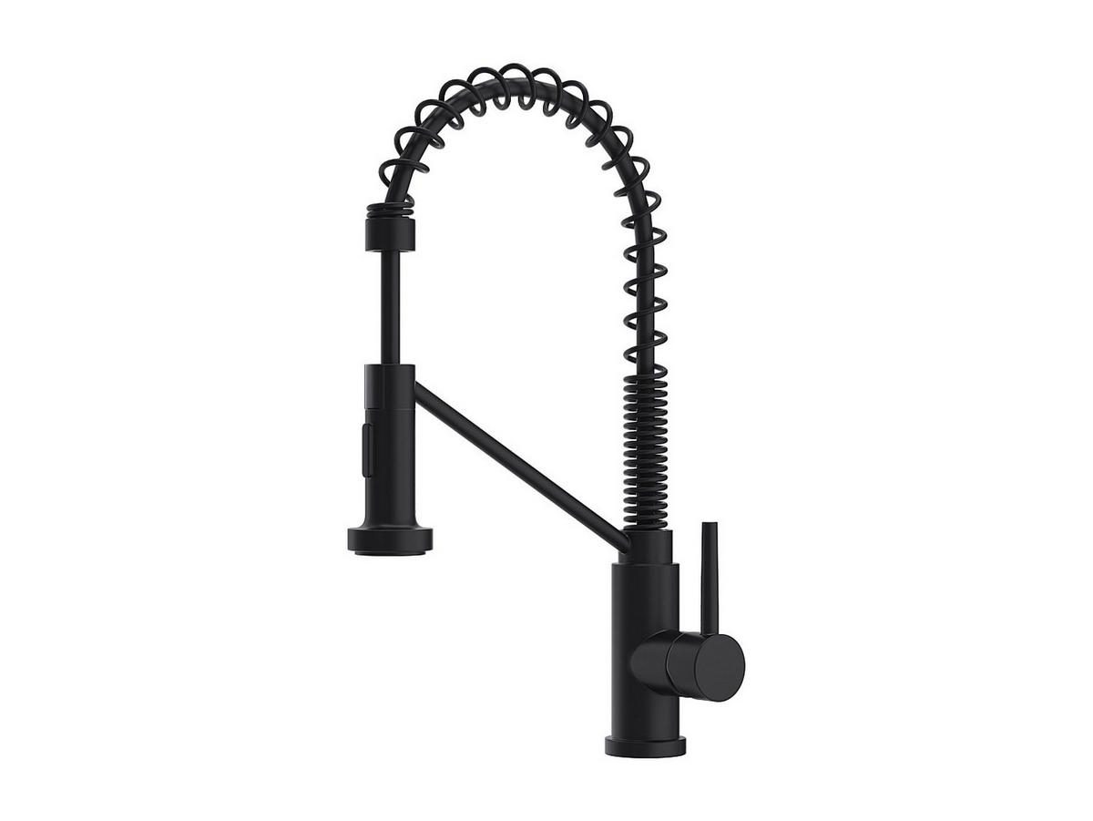 KÜCHENARMATUR - 26 cm x 5.2 cm - metall - schwarz Roflex - Schwarz, Metall (26/45.5/5.2cm) - Vente-Unique