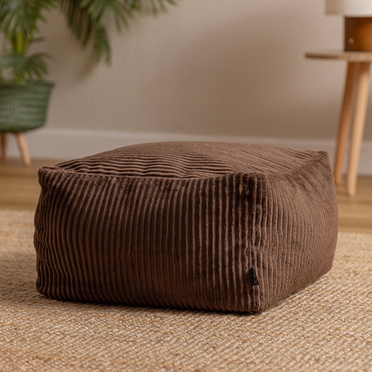 SITZPOUF Amara - Braun, Textil (42/24/42cm) - icon