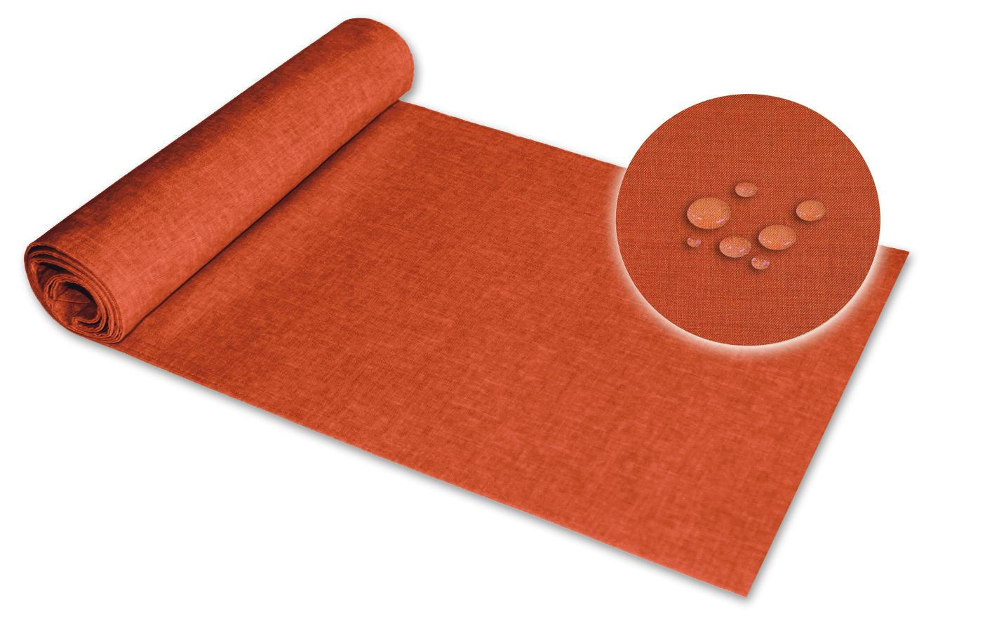 TISCHLÄUFER 40/140 cm Terracotta Leinenoptik - Terracotta, Textil (40/140cm) - TiborTex