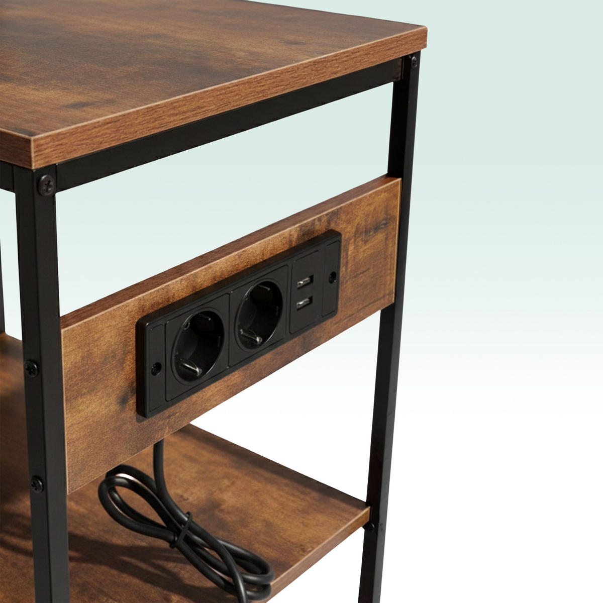 KUCHYNSKÁ pol. - viacfarebná, kov/kompozitné drevo (40/151/82cm) - Relaxdays