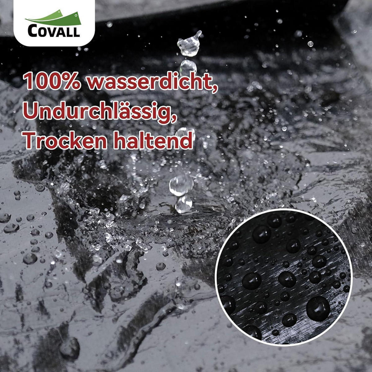 ABDECKPLANE 3 x 4 m Schwarz 115g/m² Wasserdicht UV-beständig - Schwarz, Kunststoff (30/25/6cm)
