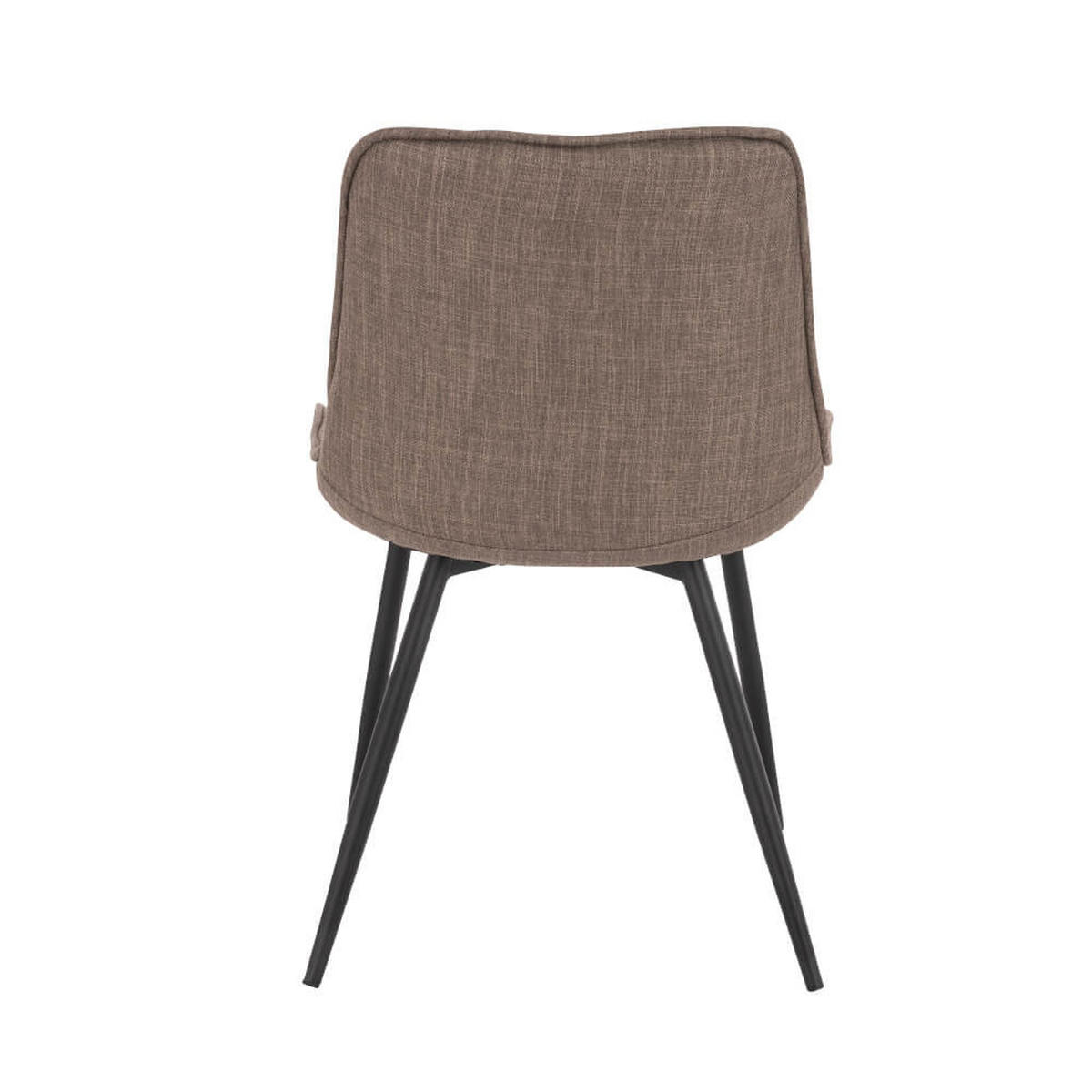 POLSTERSTUHL Esszimmer Webstoff IKALO – 2er Set Grau/Braun - Graubraun, Textil/Metall (61.5/79.8/50.5cm) - Home Deluxe