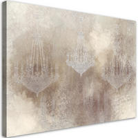 WANDBILD kronleuchter - Beige, Textil (60/40cm) - Feeby