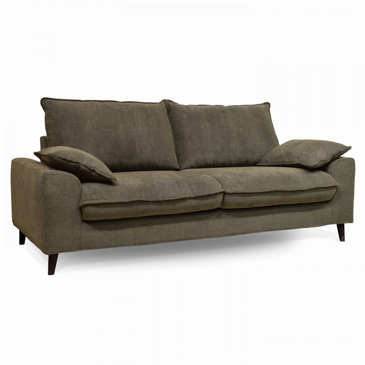 3-SITZER-SOFA, Stoff, Grün - Grün, Textil (97/88/205cm) - Oviala