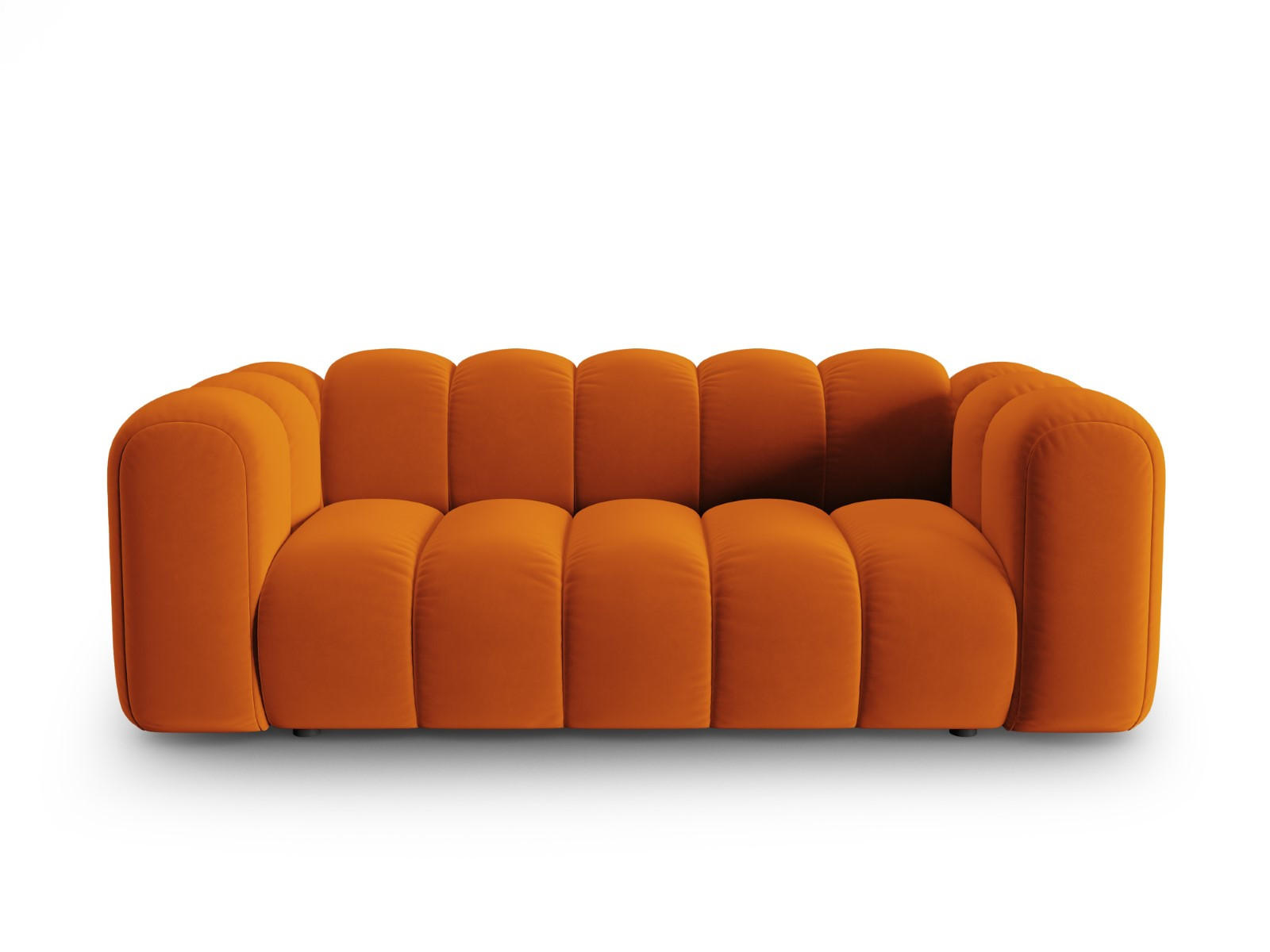 SOFA Lupine aus Samt terrakotta 2 Sitzplätze - Terra cotta, Textil (200/70/95cm) - Micadoni