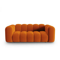 SOFA Lupine aus Samt terrakotta 2 Sitzplätze - Terracotta, Textil (200/70/95cm) - Micadoni