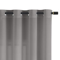 VORHANG Blickdicht grau 140/245 cm mit Ösen - Grau, Textil (140/245cm) - wometo