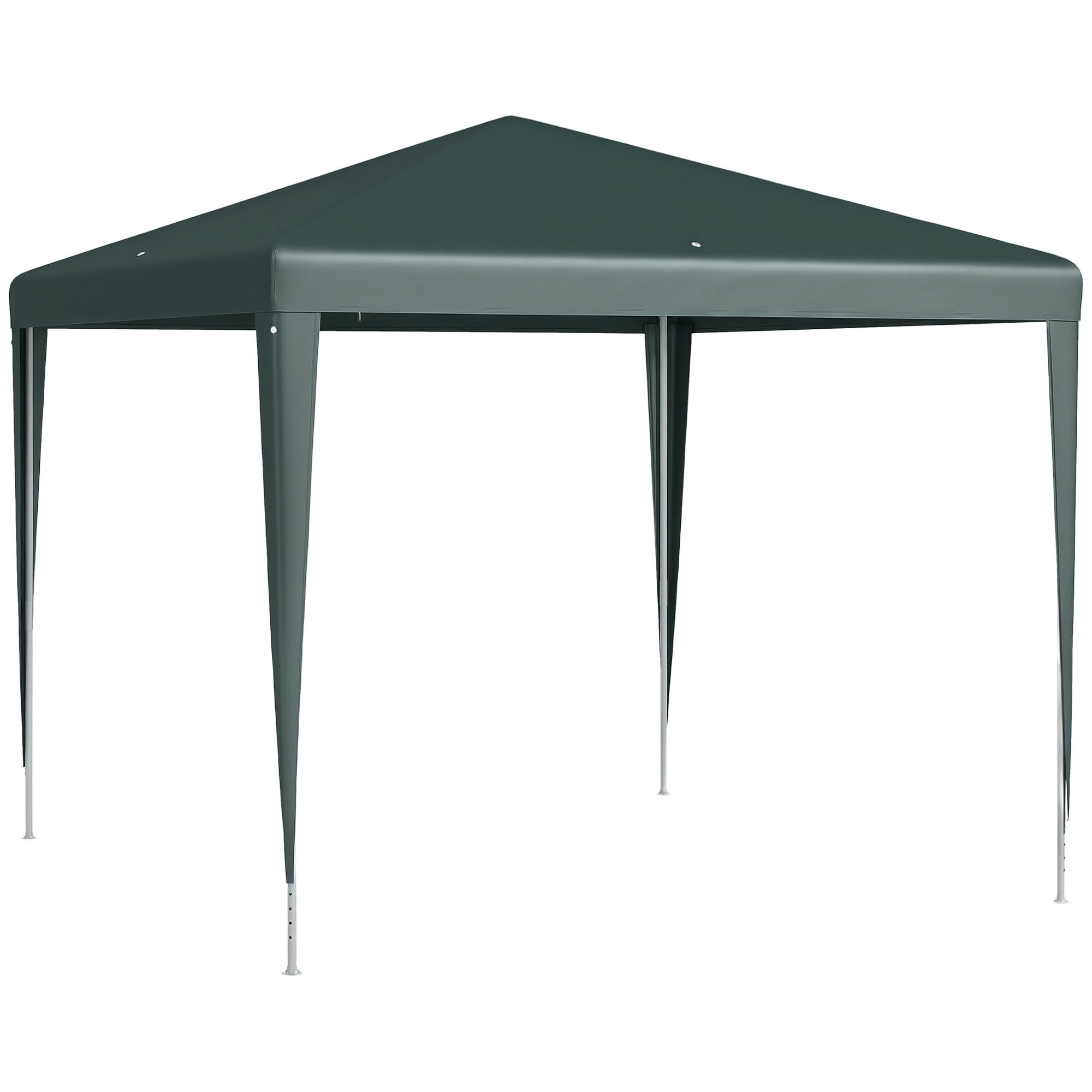 PAVILLON 2,7x2,7m, Schnellaufbau mit Klicksystem, rostfreies Gestell, Dunkelgrün - Dunkelgrün, Metall (270/255/270cm)