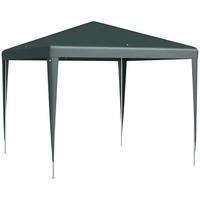 PAVILLON 2,7x2,7m, Schnellaufbau mit Klicksystem, rostfreies Gestell, Dunkelgrün - Dunkelgrün, Metall (270/255/270cm)
