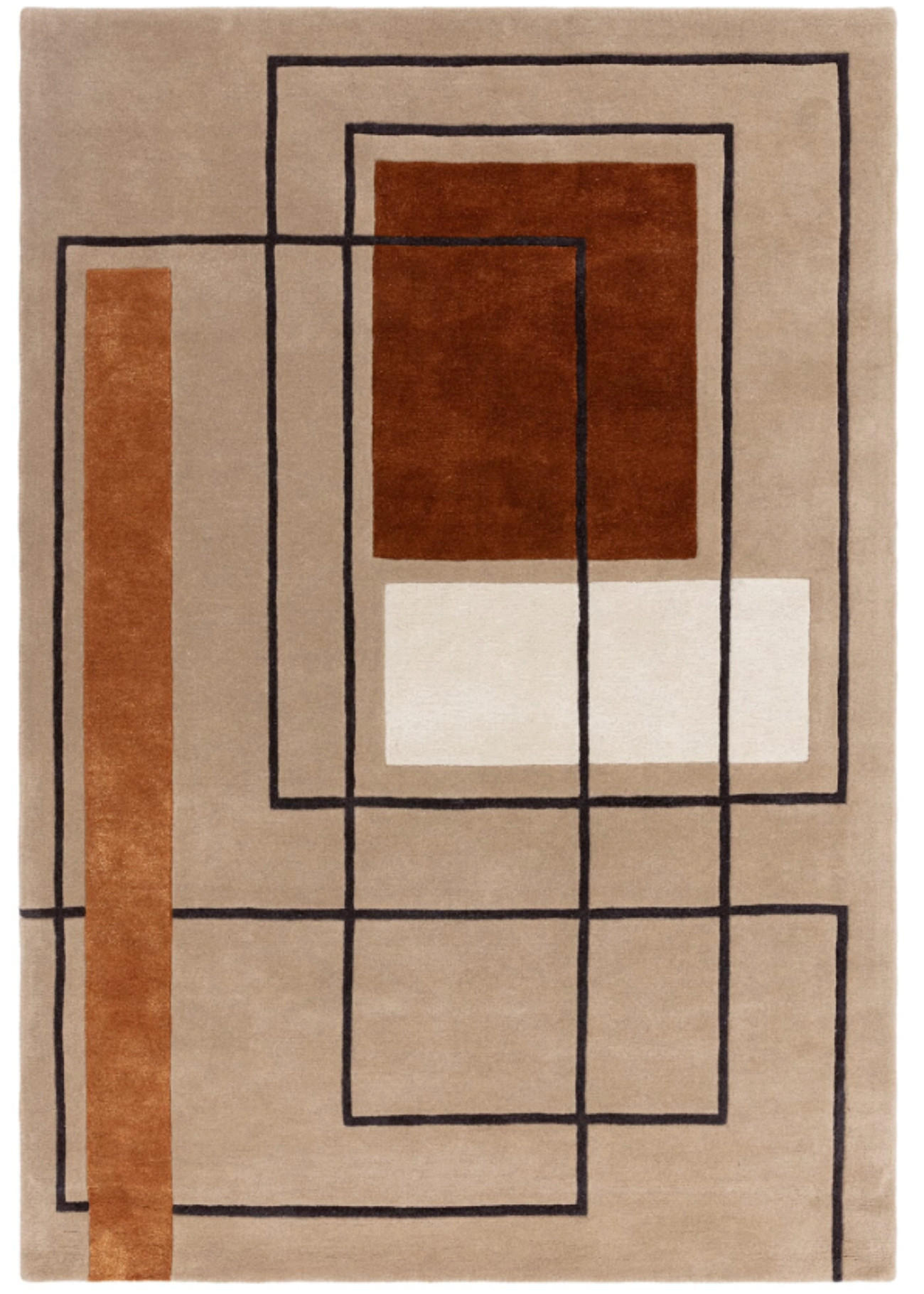 Novatrend Wohnzimmerteppich Braun 160x230 cm