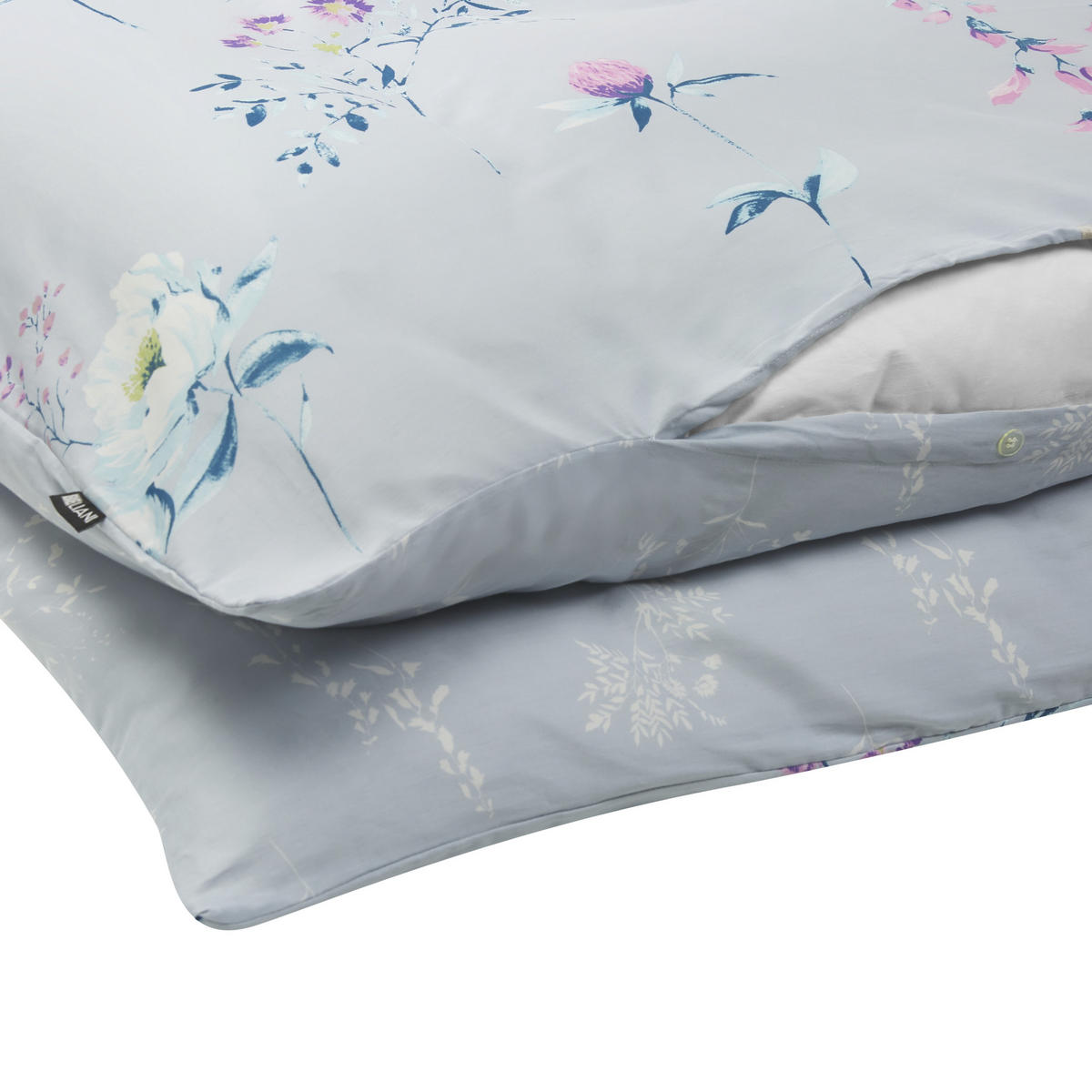 PÅSLAKANSSET Evergreen 135x200 cm - Blå, Textil (135/200cm) - Beliani