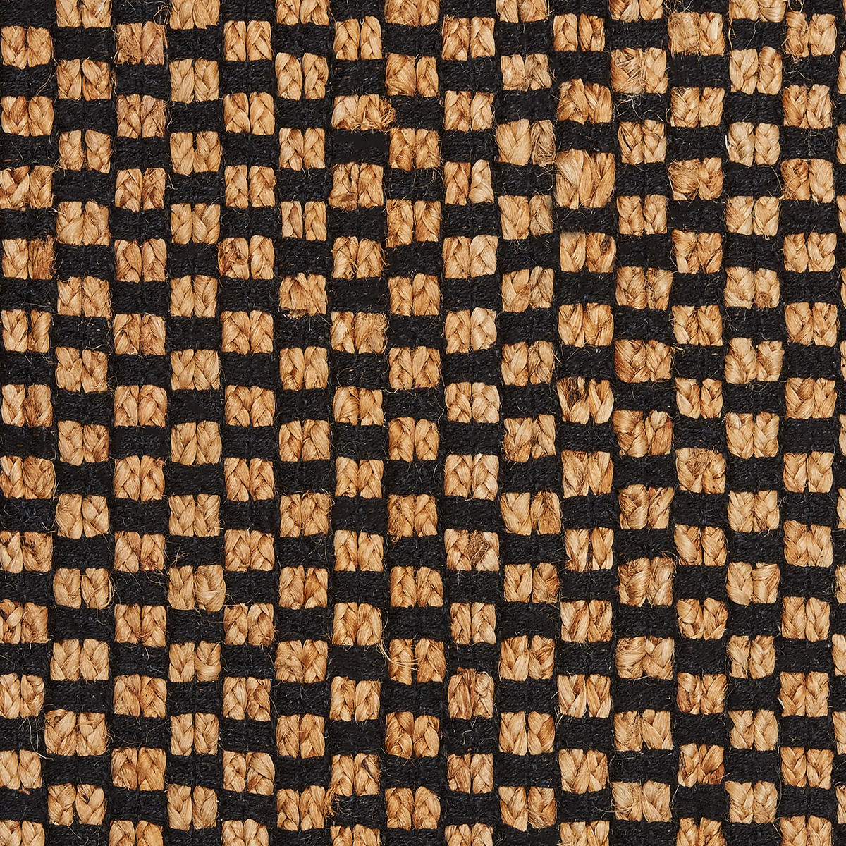 KURZFLOR-TEPPICH Schwarz 80/150 cm Gerce - Beige/Schwarz, Naturmaterialien (80/150cm) - Beliani