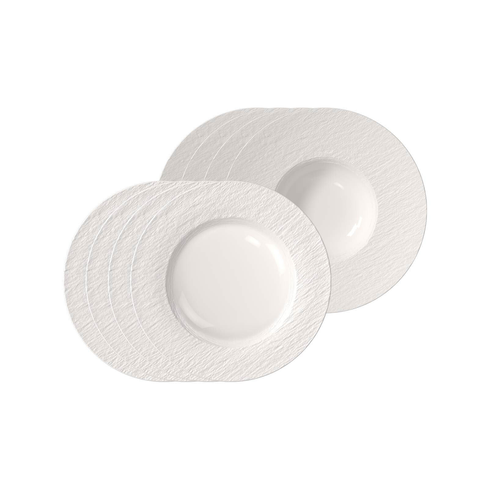 TELLER-SET Manufacture Ice weiß 8er Set - Weiß, Keramik (1/1/1cm) - Villeroy & Boch