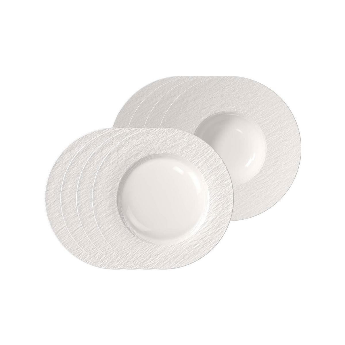 TELLER-SET Manufacture Ice weiß 8er Set - Weiß, Keramik (1/1/1cm) - Villeroy & Boch