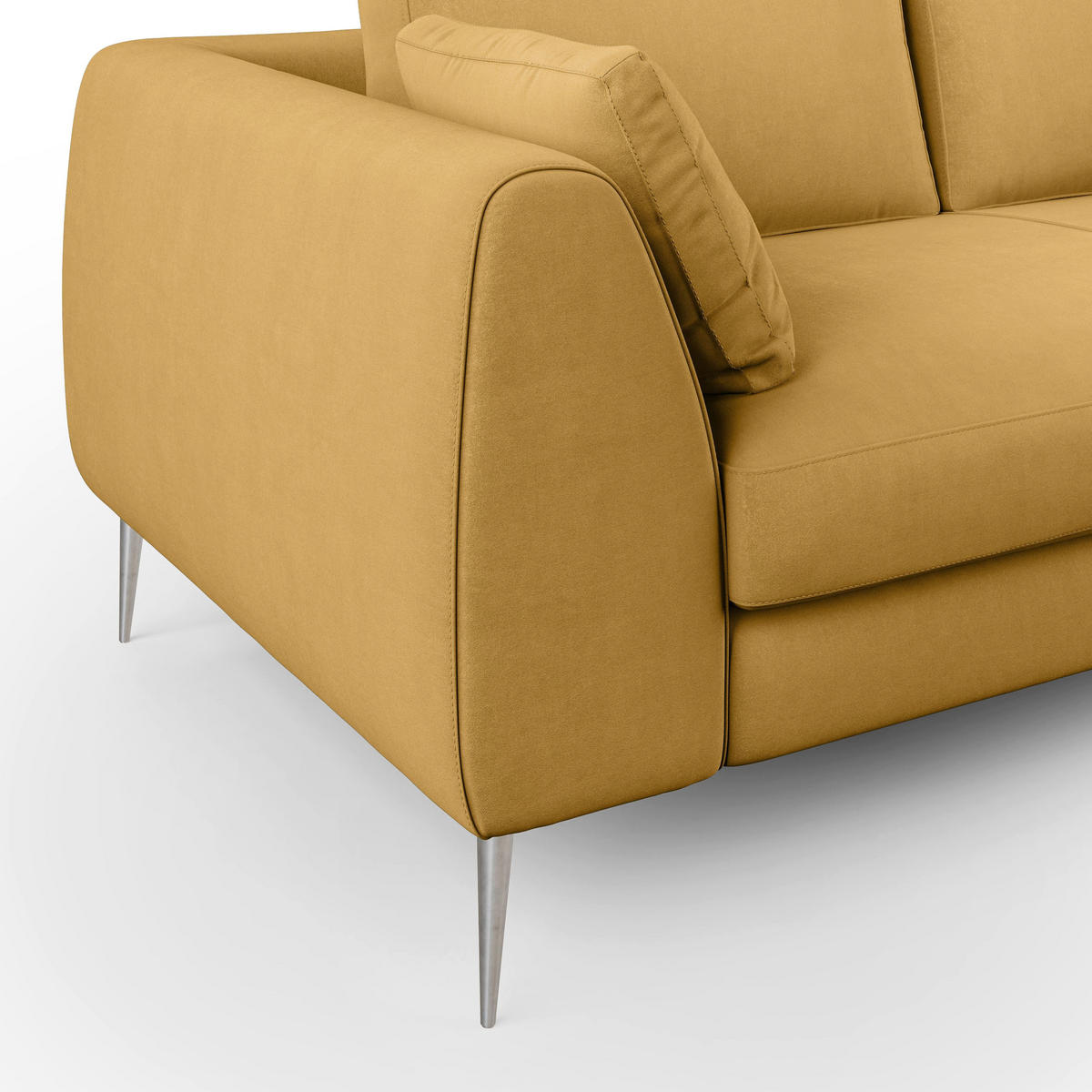 LINEARSOFA Plano - Gelb, Textil (216/86/102cm) - Divani.store