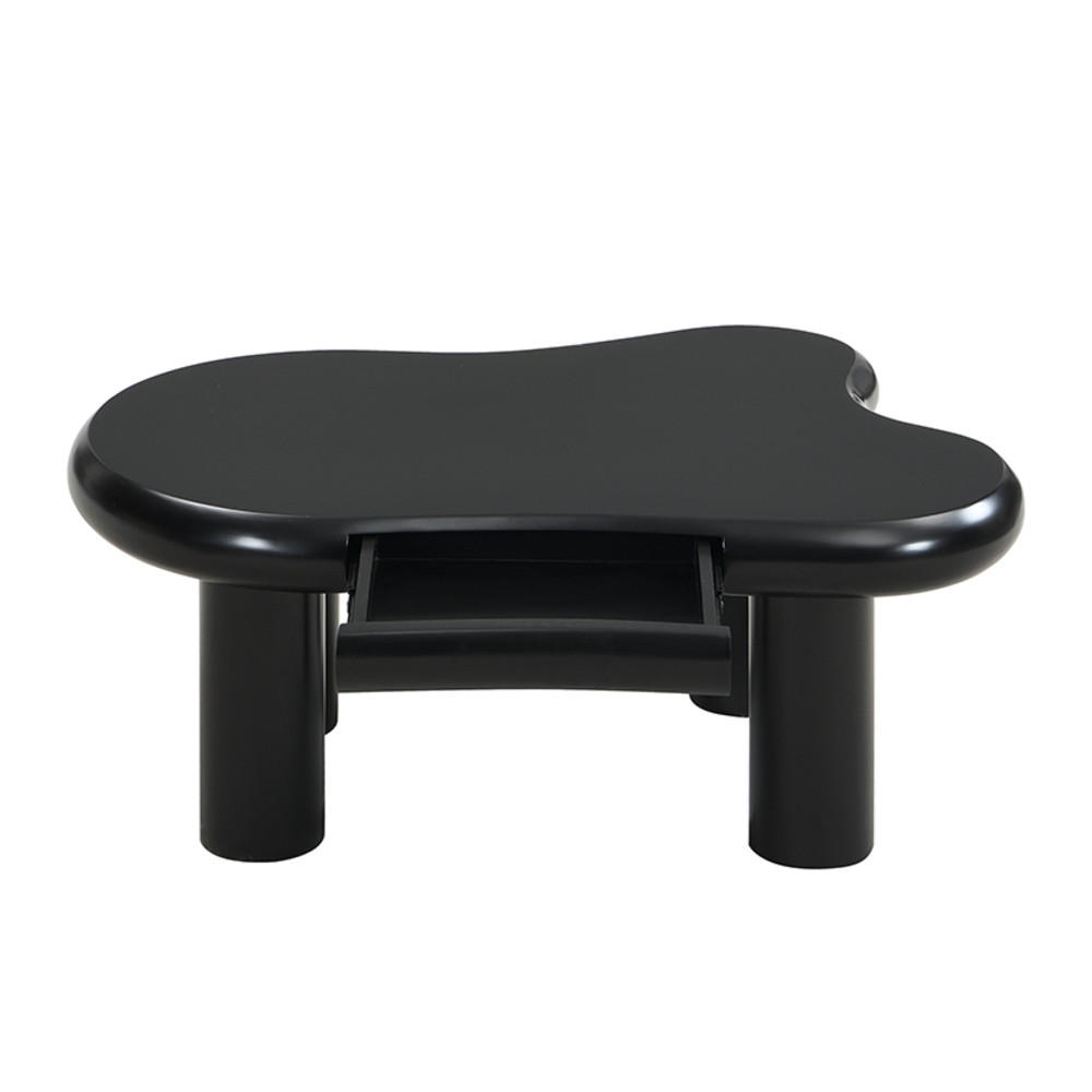 COUCHTISCH Cloud-Form MDF LED 16-Farben Schublade Modern Schwarz - Schwarz, Holz (40.64/35.56/35.56cm) - FLIEKS