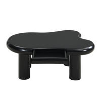 COUCHTISCH Cloud-Form MDF LED 16-Farben Schublade Modern Schwarz - Schwarz, Holz (40.64/35.56/35.56cm) - FLIEKS