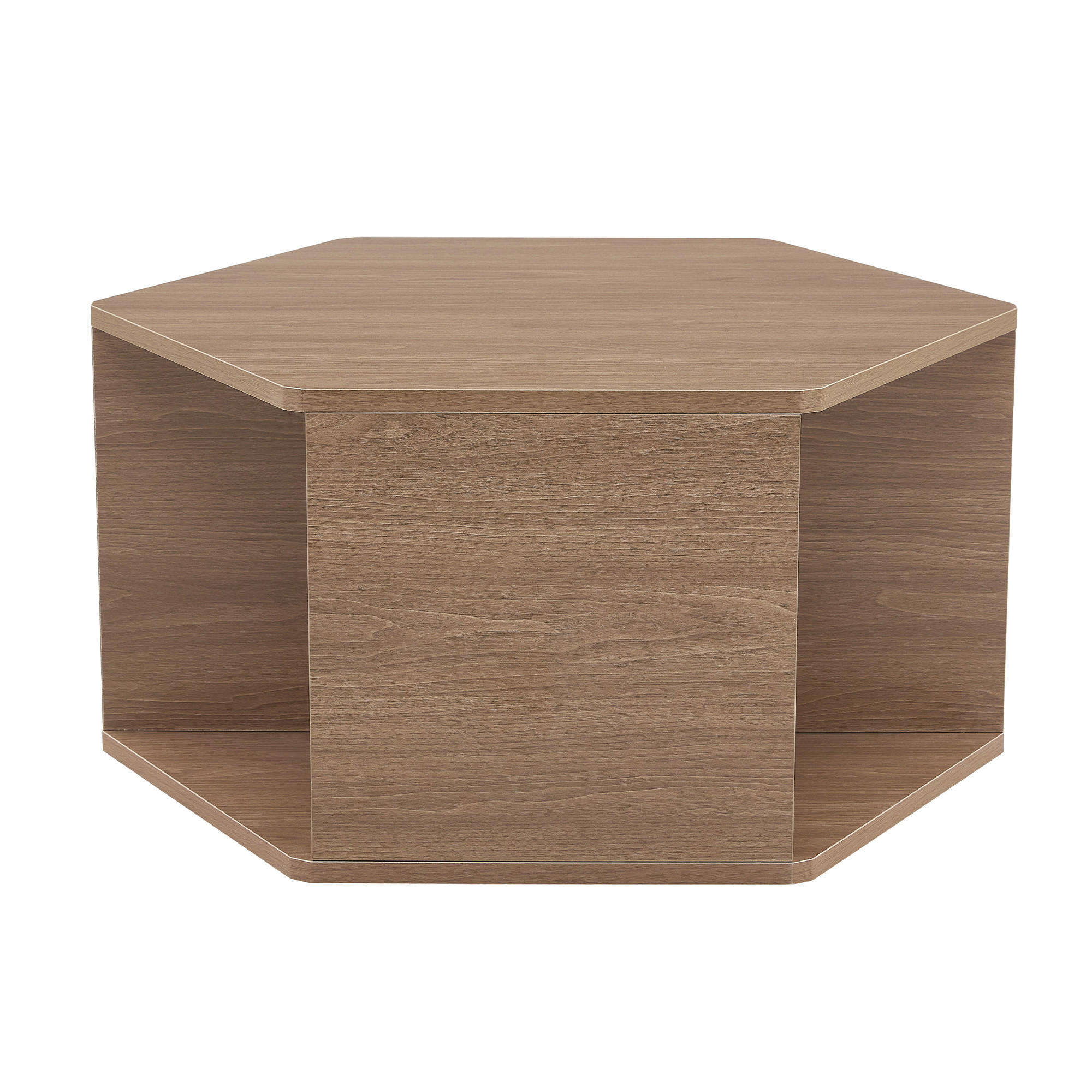 COUCHTISCH 79/69,4/40 cm Tiefes Pfirsichfarben mit Zylindrischen Beinen aus MDF - Braun, Holzwerkstoff (79/69.4/48cm) - OKWISH