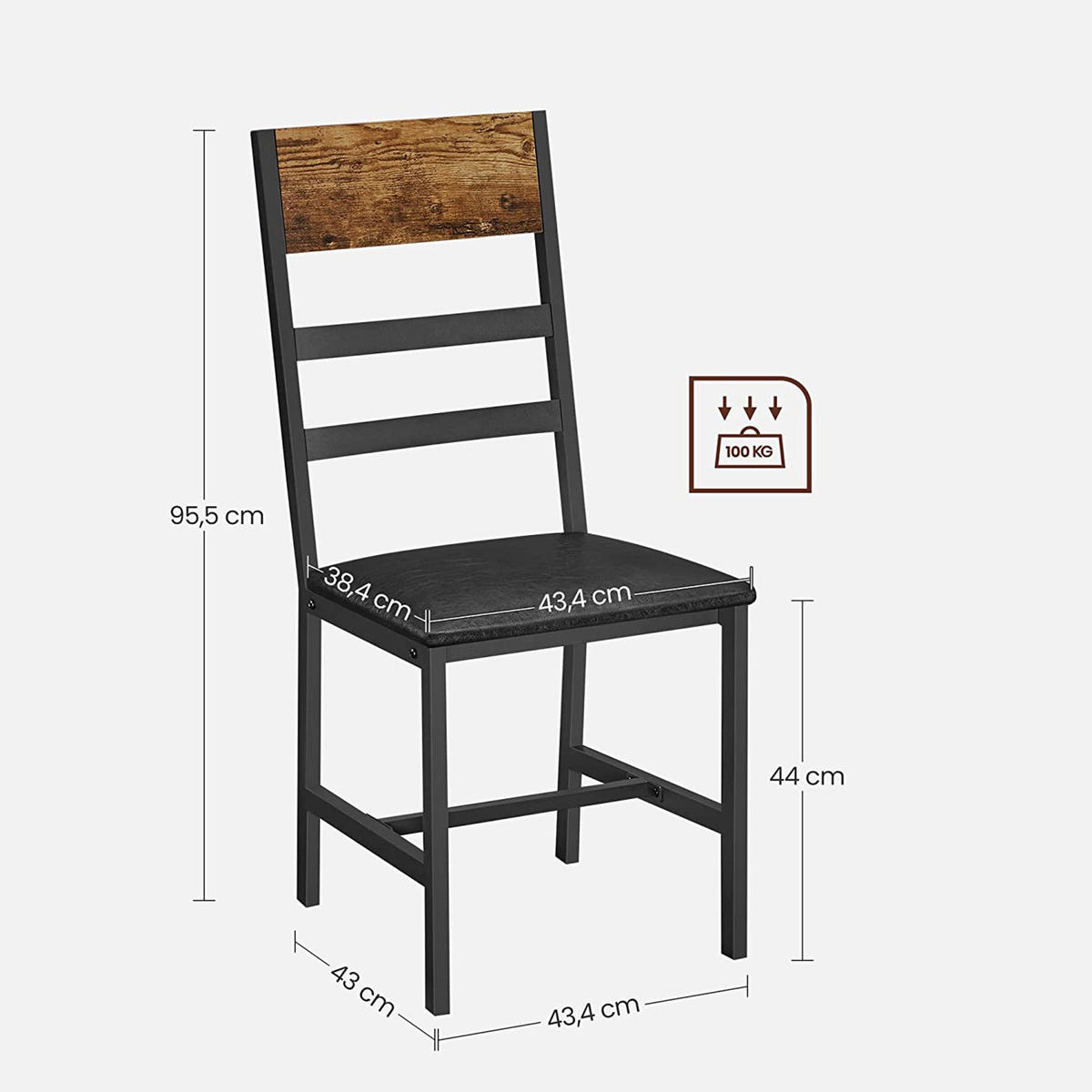ESSZIMMERSTUHL 2ER-SET - Braun, Holzwerkstoff (43/96/43cm) - Hansiro