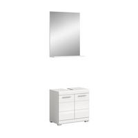 BADKOMBINATION 2tlg. Scout Bad in weiß Nachbildung und weiß hochglanz B/H/T: 60x191x34 cm - Weiß, Holz (60/191/34cm)