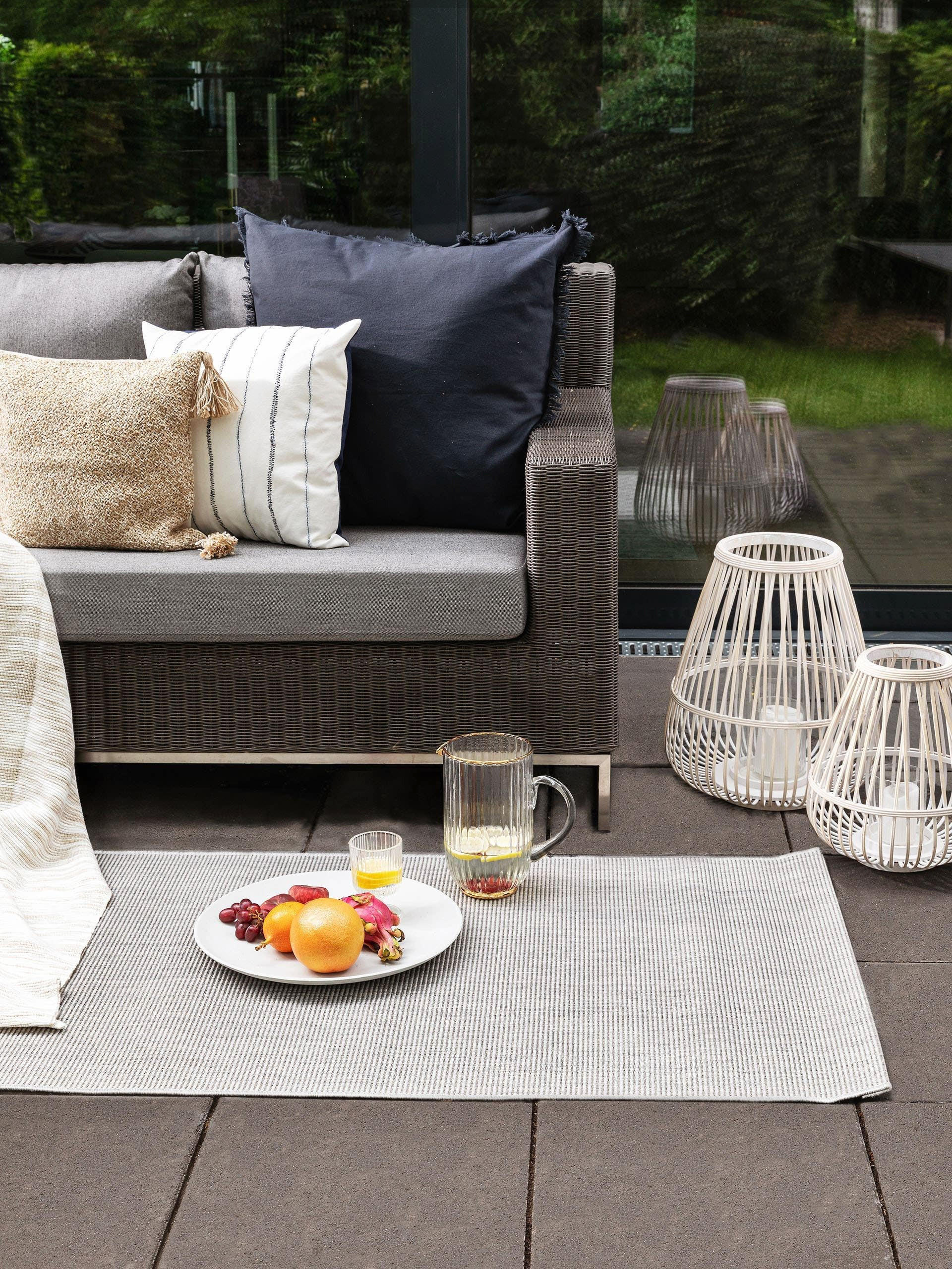 OUTDOORLÄUFER Metro Hellgrau 80x240 cm - Hellgrau, Textil (80/240cm) - benuta Nest