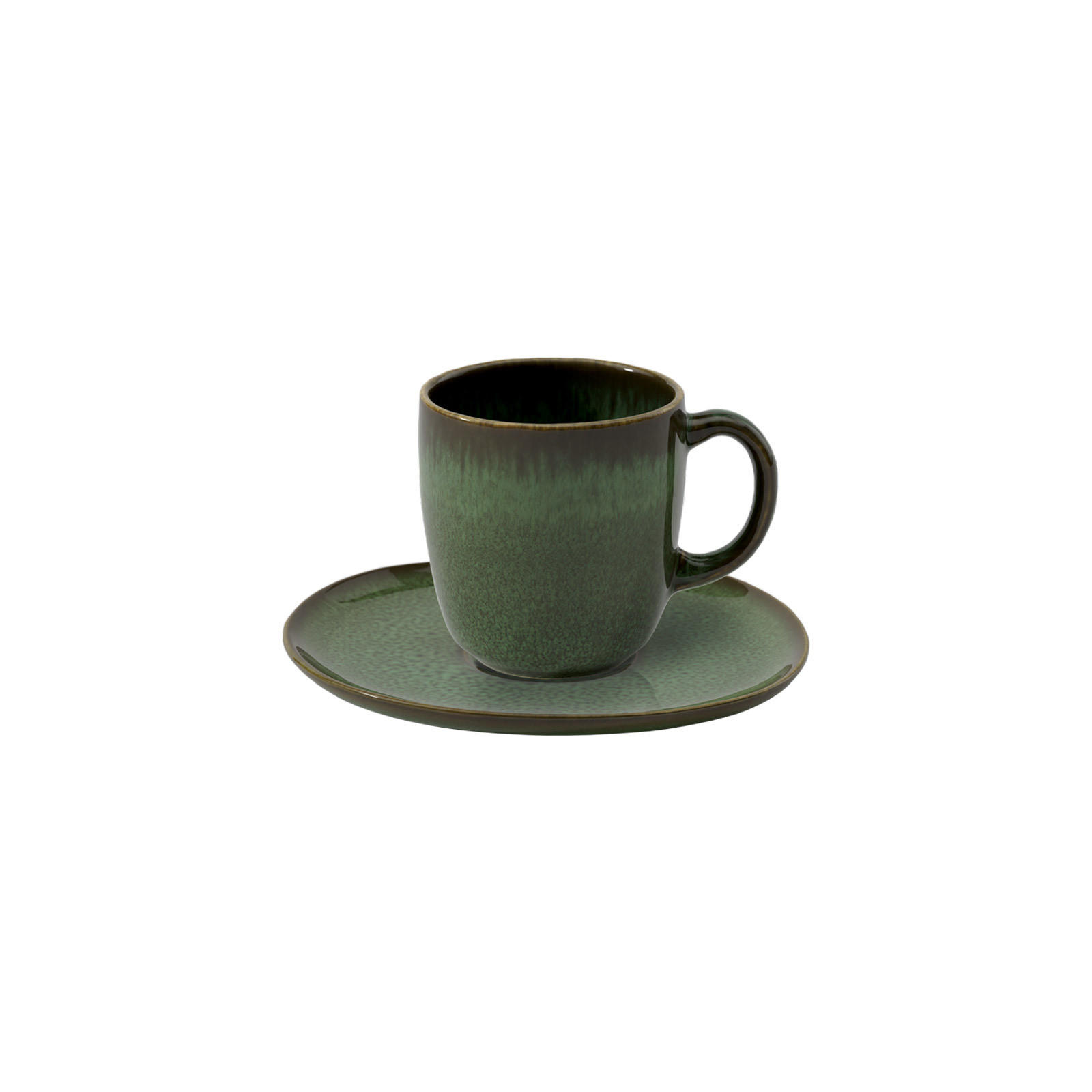 KAFFEETASSE MIT UNTERTASSE Lave Vert 190 ml - Grün, Keramik (15.2/9.9/15.3cm) - like.Villeroy & Boch