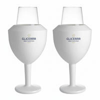 WEINGLASKÜHLER - und Halterset + Glas - 2-teilig - Weiß, Kunststoff (0.1L)